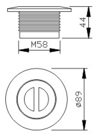 vacuum fitting with plug